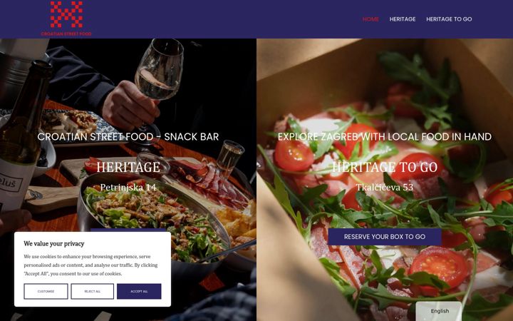 Screenshot of foodheritage.hr