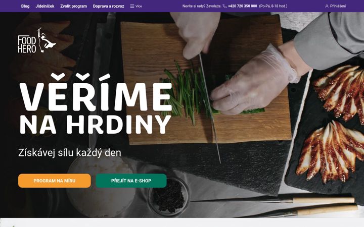 Screenshot of foodhero.cz