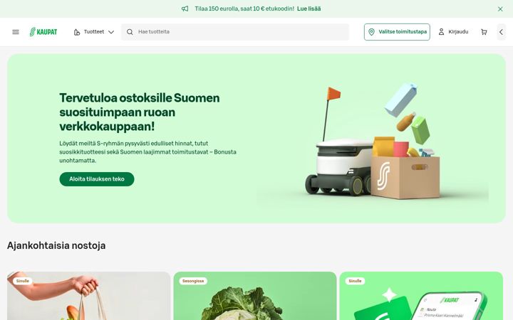 Screenshot stránky foodie.fi