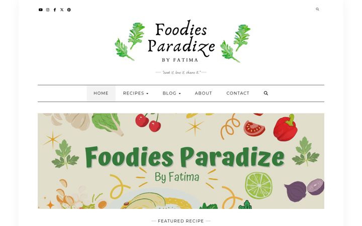 Screenshot of foodiesparadize.com