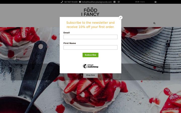 Screenshot of foodifancybackgrounds.com
