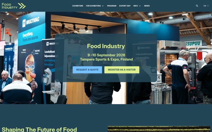 Screenshot of foodindustryexpo.fi
