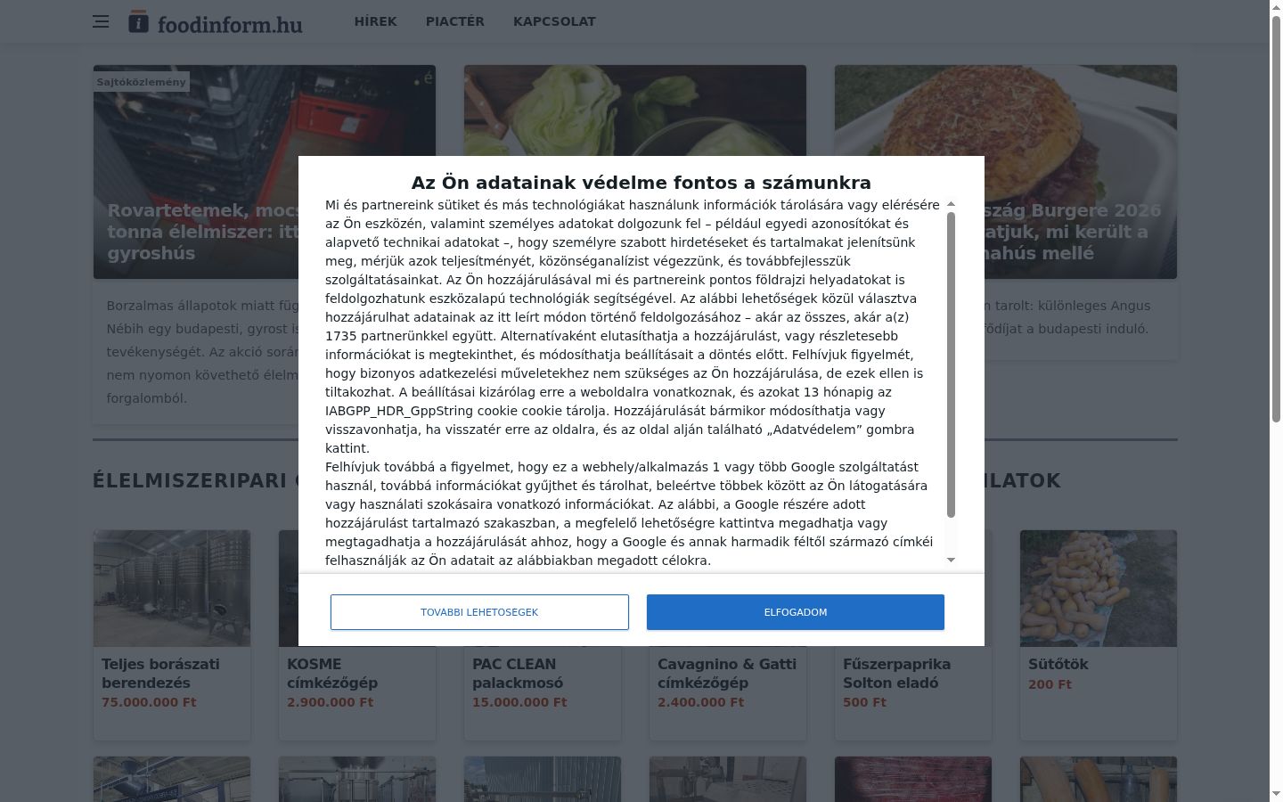 Captura de pantalla del banner de consentimiento mostrado antes de cualquier interacción