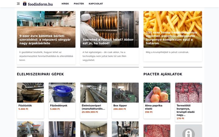 Screenshot of foodinform.hu