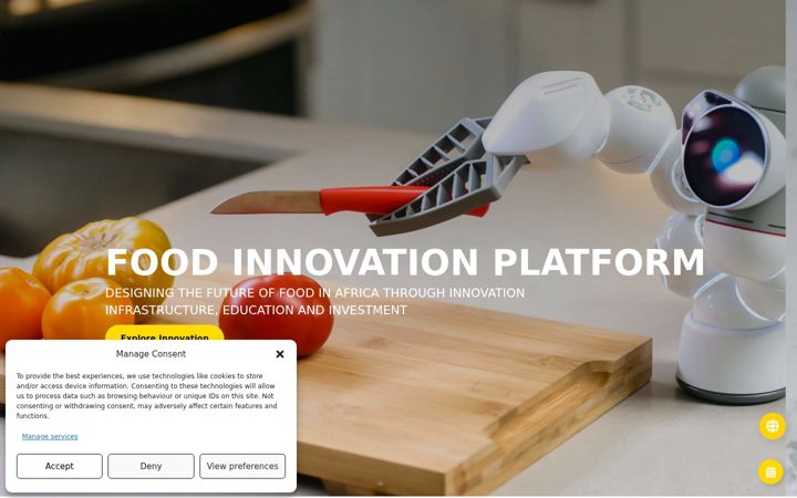 Ekrānuzņēmums no foodinnovation.studio