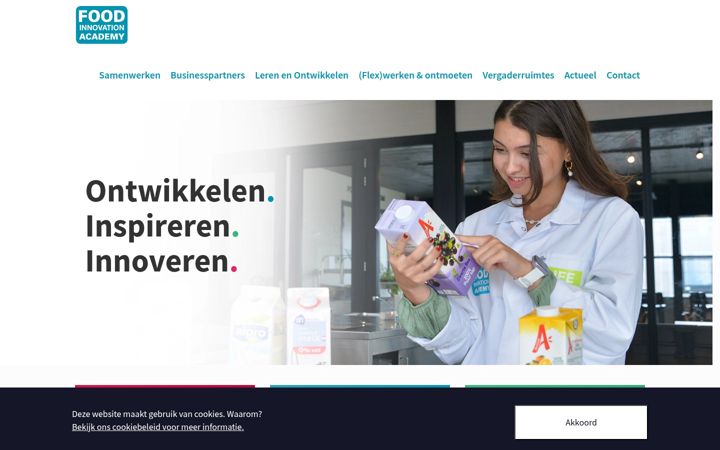 Screenshot of foodinnovationacademy.nl
