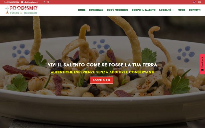 Snímek obrazovky foodismo.it