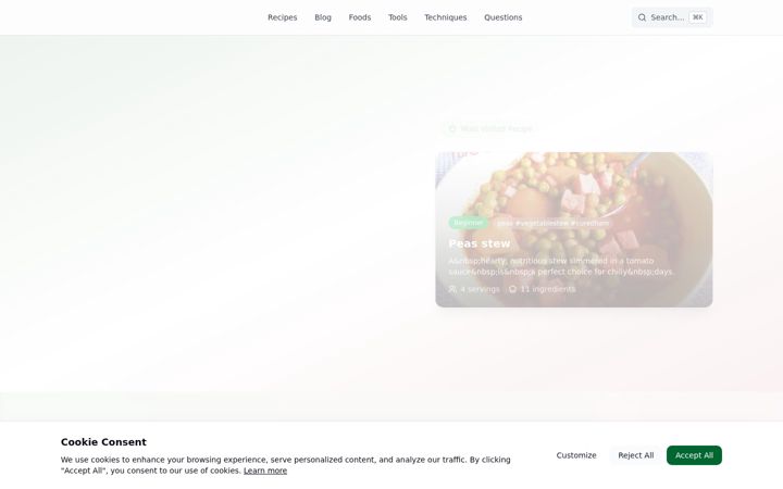 Screenshot of foodista.com