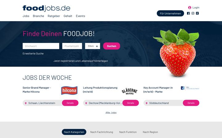 Screenshot of foodjobs.de