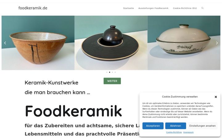 Snímek obrazovky foodkeramik.de