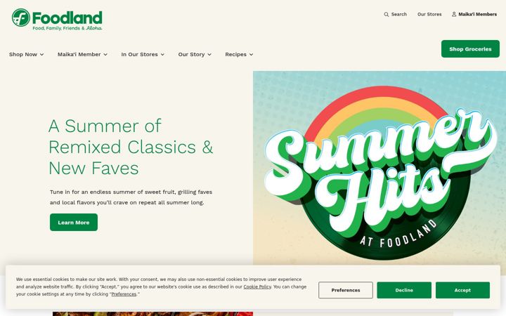 Screenshot of foodland.com