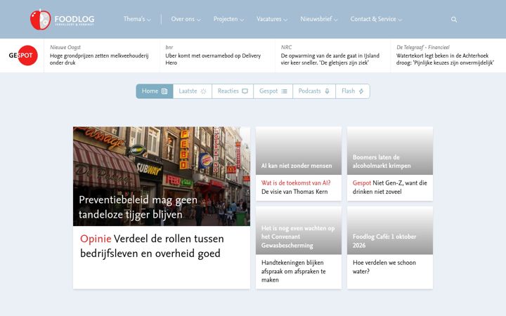 Screenshot of foodlog.nl
