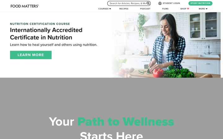 Screenshot of foodmatters.com