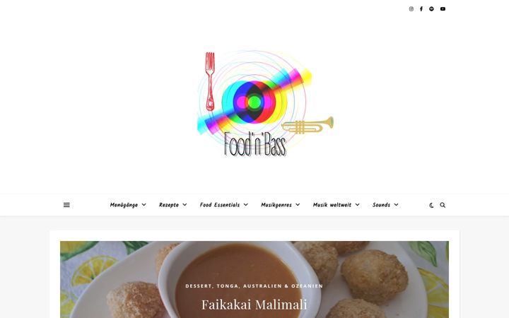 Screenshot of foodnbass.com