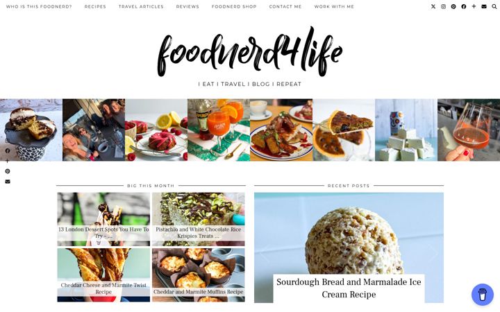 Screenshot of foodnerd4life.com
