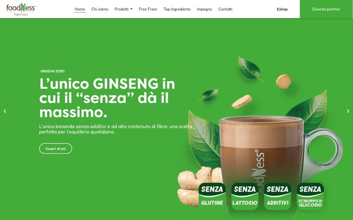 Screenshot di foodness.it