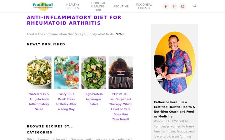 Screenshot of foodnheal.com