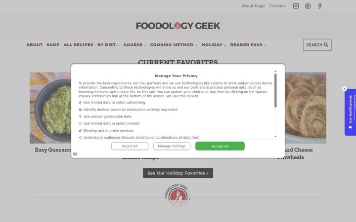 Screenshot of foodologygeek.com
