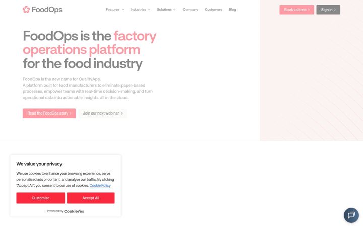 Screenshot of foodops.com