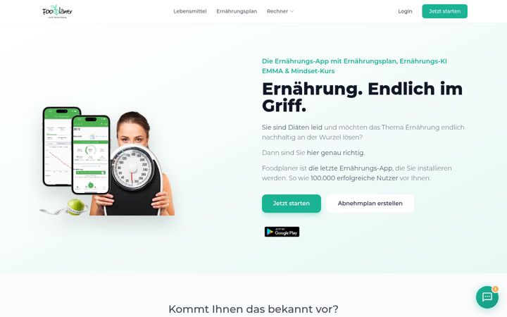 Screenshot of foodplaner.de