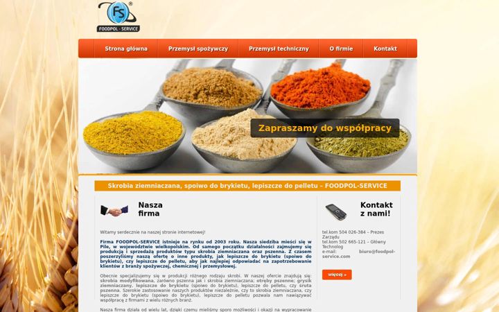 Screenshot of foodpol-service.com