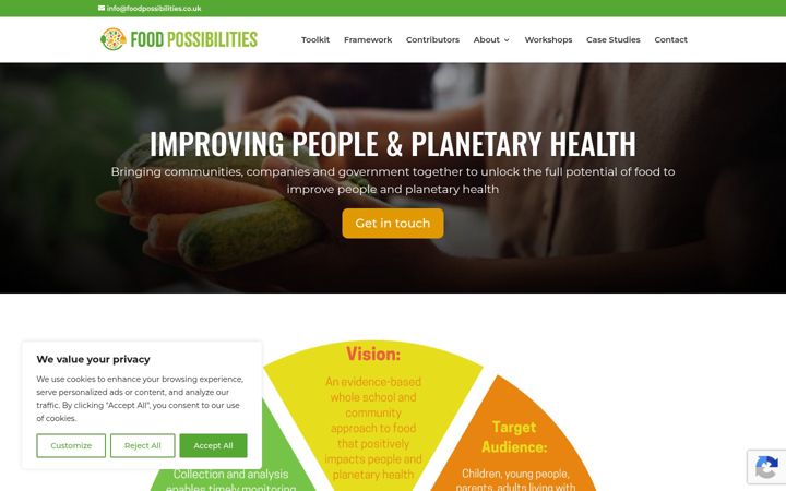 Screenshot of foodpossibilities.co.uk