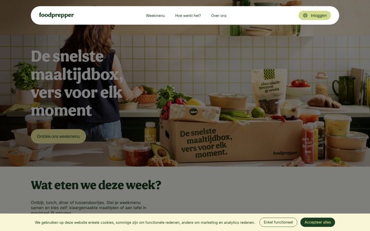Snímek obrazovky foodprepper.be