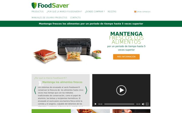 Screenshot of foodsaver.com.es