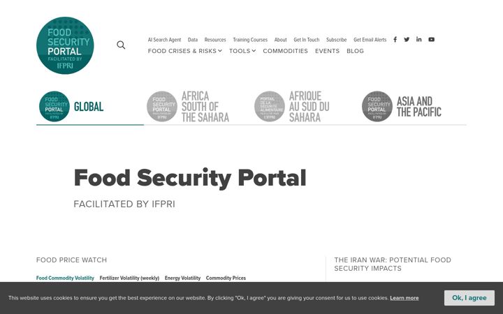 Screenshot of foodsecurityportal.org
