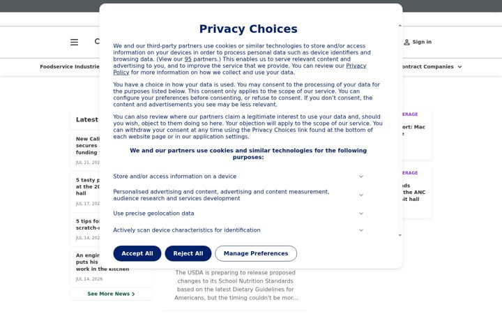 Screenshot di foodservicedirector.com