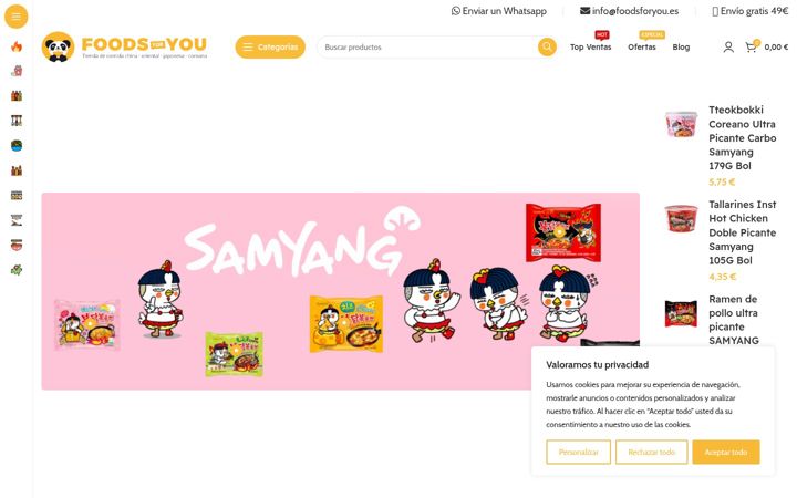 Screenshot of foodsforyou.es