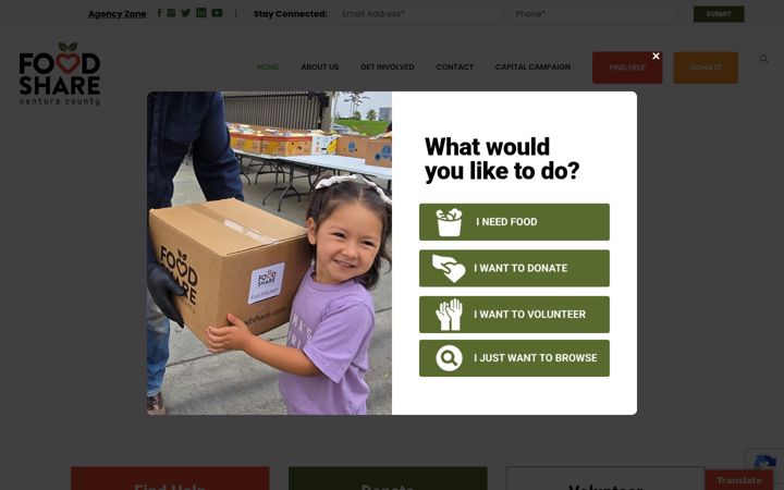 Screenshot of foodshare.com