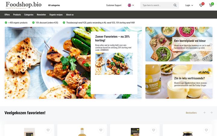 Screenshot of foodshop.bio