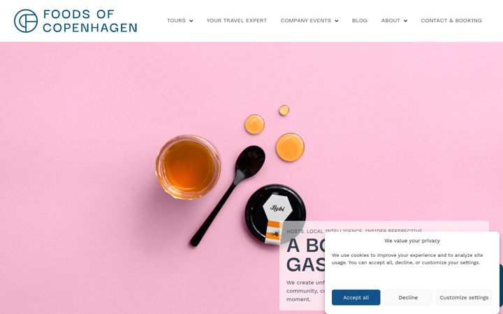 Screenshot of foodsofcopenhagen.com