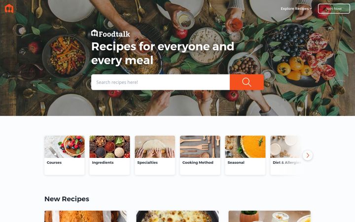 Screenshot of foodtalkdaily.com
