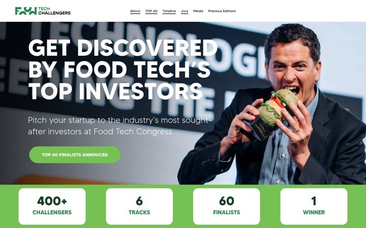 Screenshot of foodtechchallengers.com