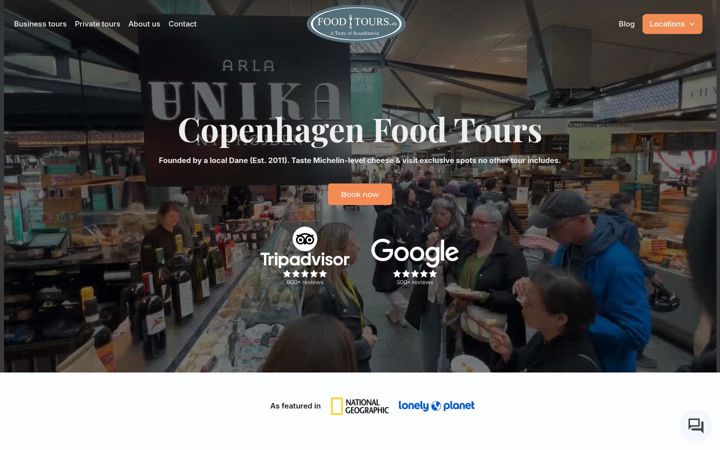 Screenshot of foodtours.eu