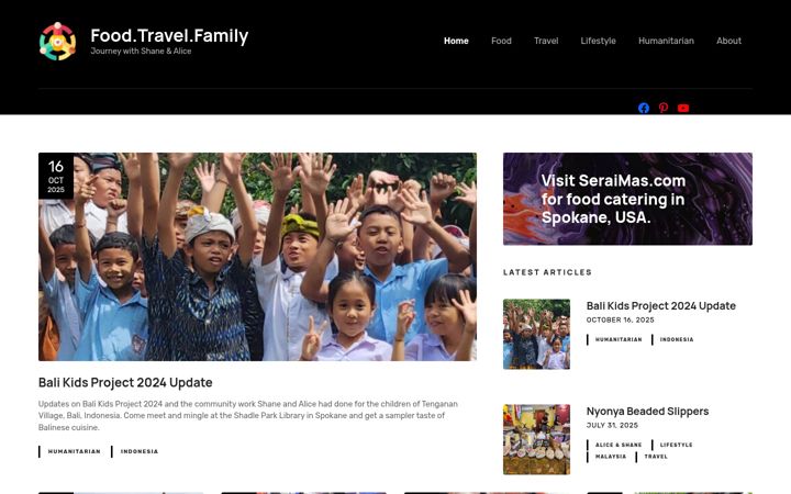 Screenshot of foodtravelfamily.com