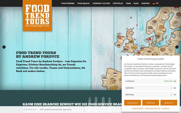 Screenshot of foodtrendtours.de