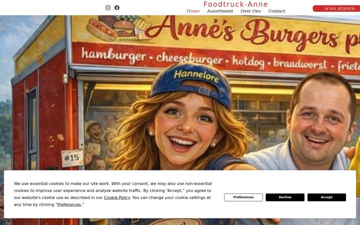 Screenshot of foodtruck-anne.be