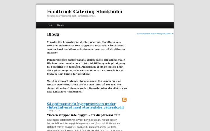 Screenshot of foodtruckcateringstockholm.se