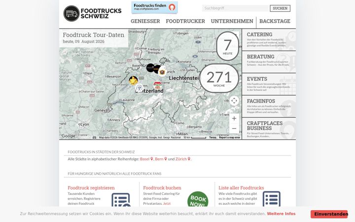 Screenshot of foodtrucks-schweiz.ch