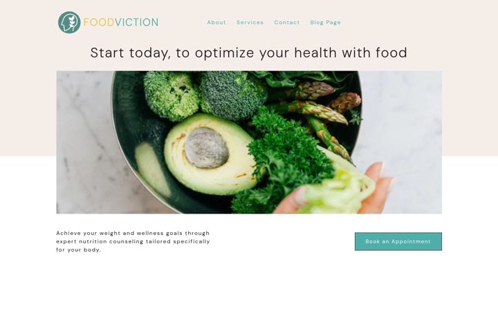 Screenshot of foodviction.com