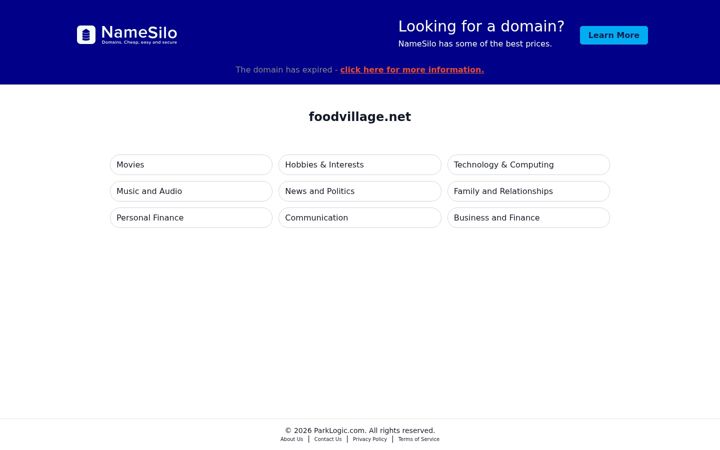 Screenshot of foodvillage.net