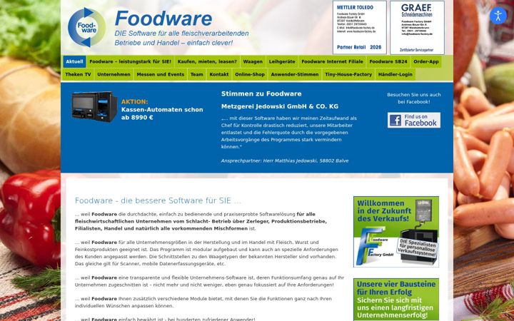 Screenshot of foodware-factory.com