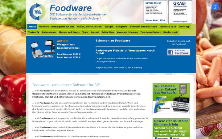 Screenshot of foodware-factory.de