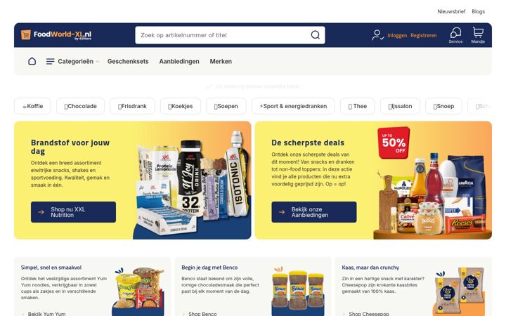Screenshot of foodworld-xl.nl