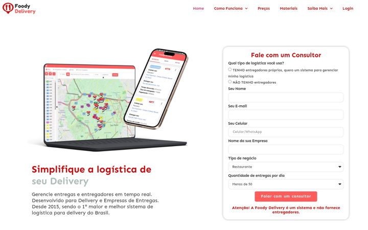 Screenshot of foodydelivery.com