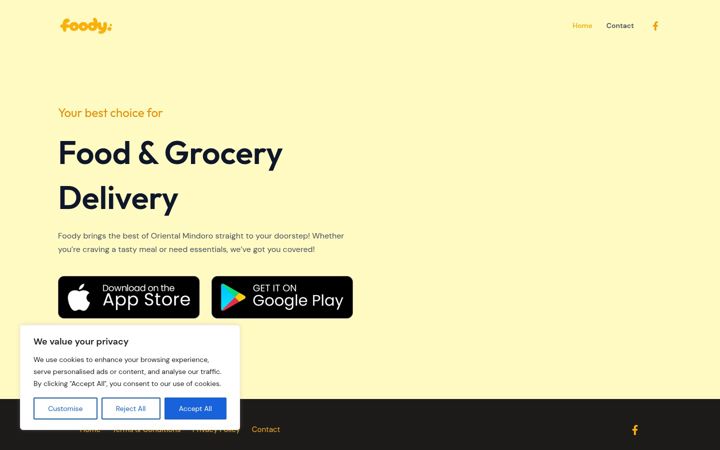 Screenshot of foodydeliveryservice.com