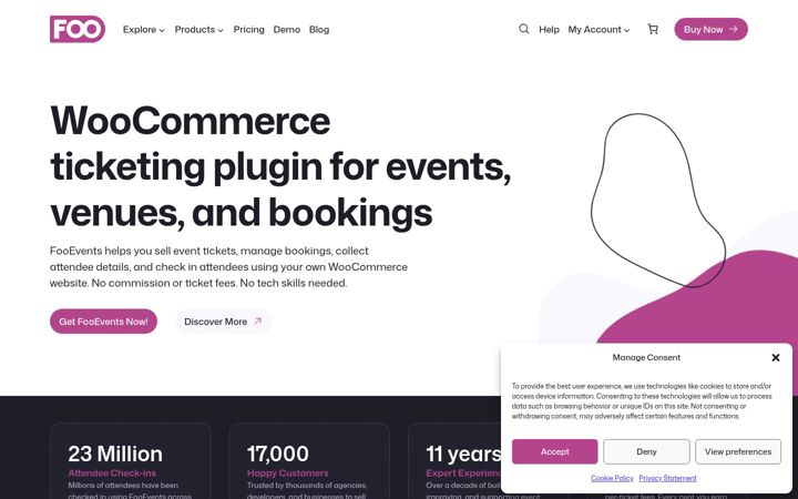 Screenshot of fooevents.com